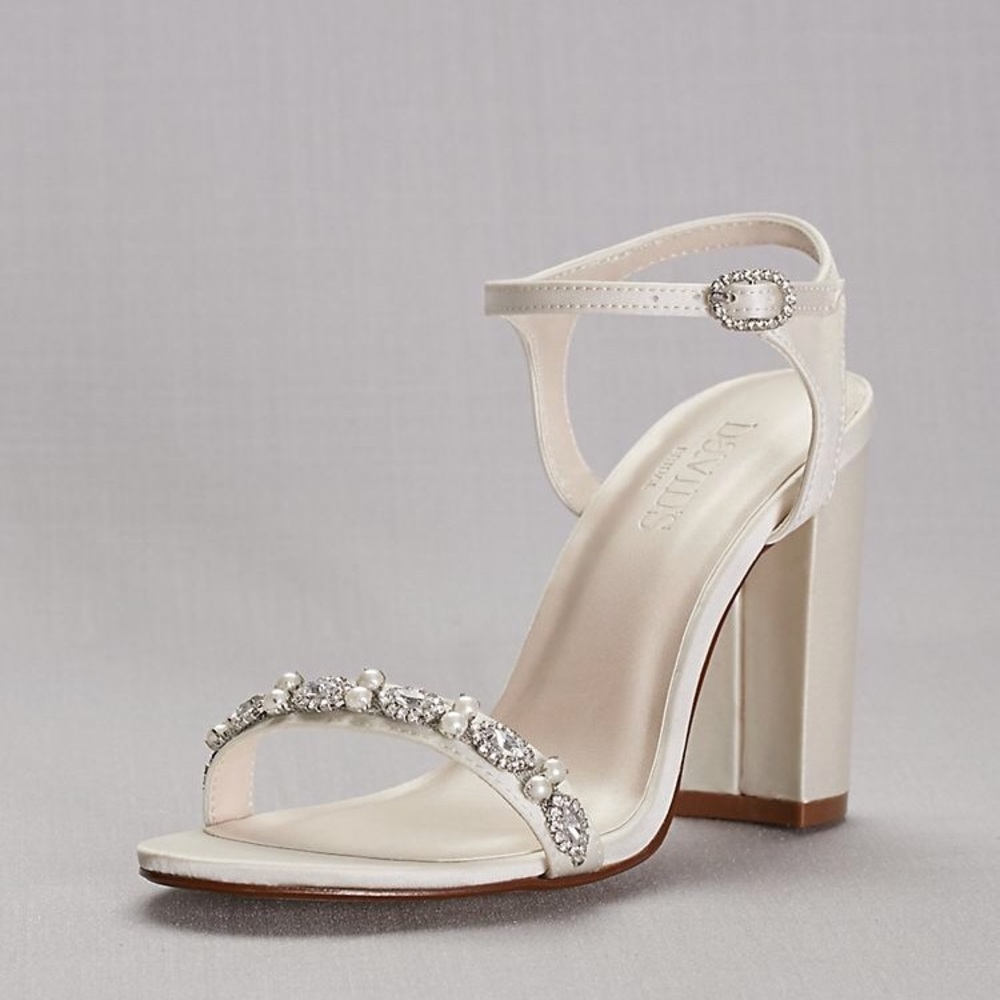 David’s Bridal Satin Block Heel